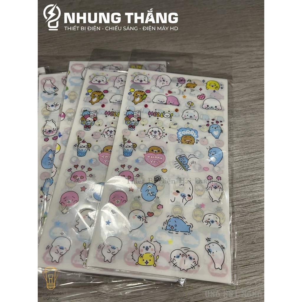 Miếng Dán Sticker Siêu Dễ Thương - Dành Cho Ổ Điện Và Các Thiết Bị Sinh Hoạt Cá Nhân Trong Nhà - 1 tấm 30 sticker dán