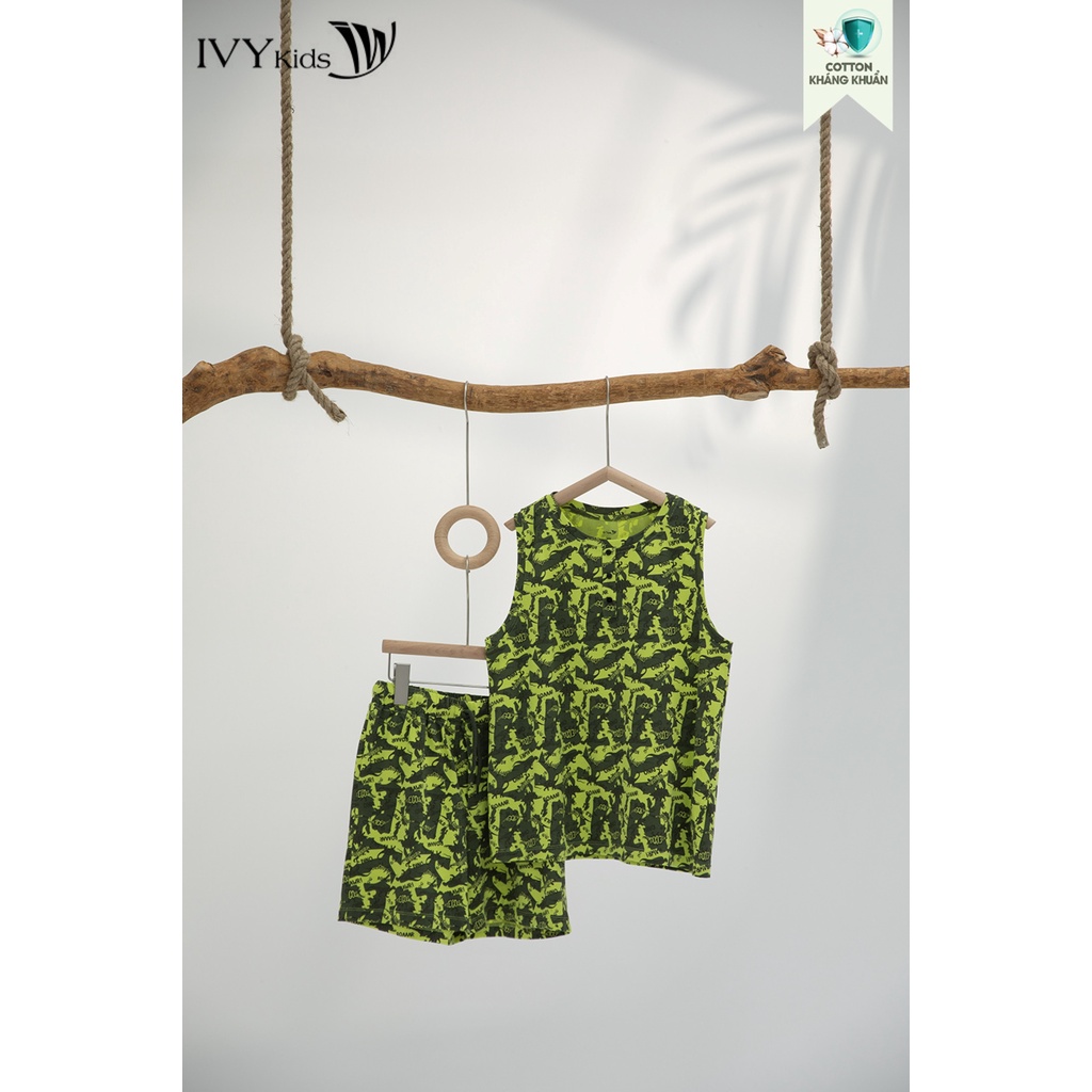 Bộ thun khủng long bé trai IVY moda MS 56K1456