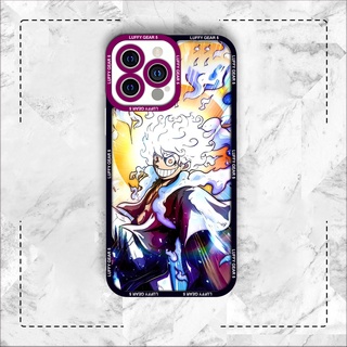 Ốp lưng iphone samsung xiaomi oppo cạnh vuông JM Case Anime OP Luffy Gear 5
