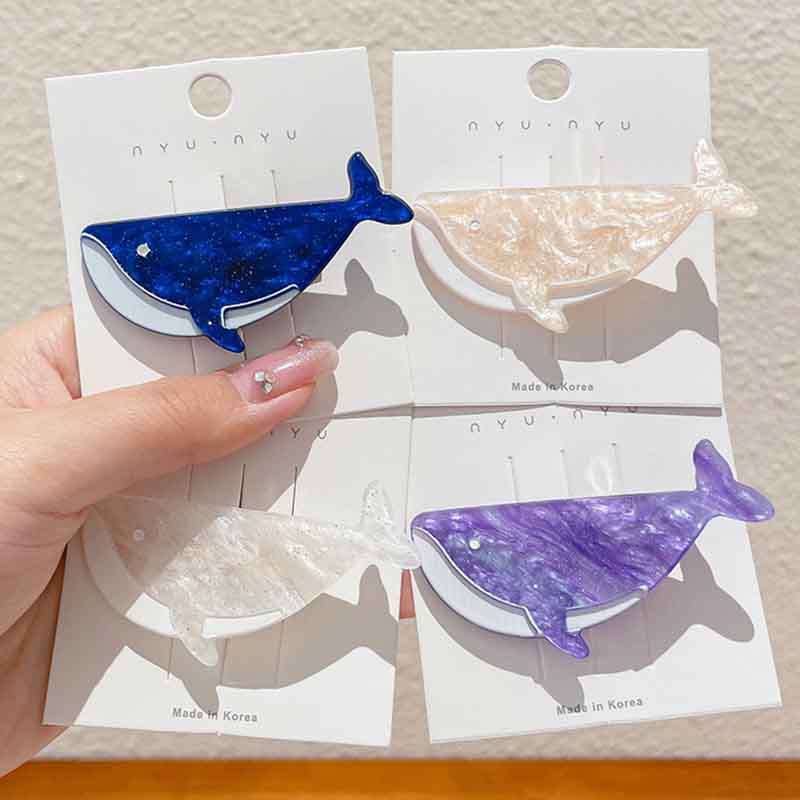Kẹp Tóc Hình Cá Voi Nhỏ Dễ Thương Phong Cách Hàn Quốc Cho Bé