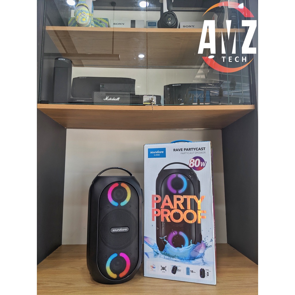 Loa Bluetooth Anker Soundcore Rave Mini 80W - Loa Party 18H chơi liên tục - Kháng nước IPX7