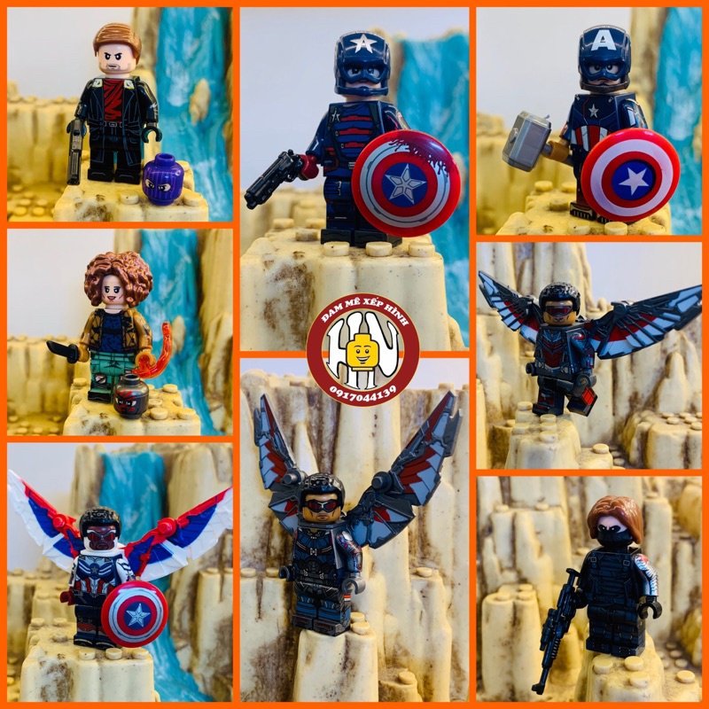 Đồ chơi xếp hình - Minifigure Marvel - The Falcon Anh the Winter Soldier - Wm6117 - Hàng cao cấp - Siêu anh hùng !