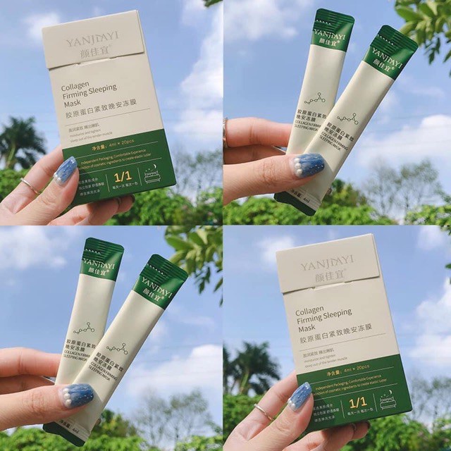 [Hộp 20 gói] Mask Mặt nạ Ngủ thạch COLLAGEN nâng cơ căng bóng trắng da Your Skin Senabe MIRAA SHOP