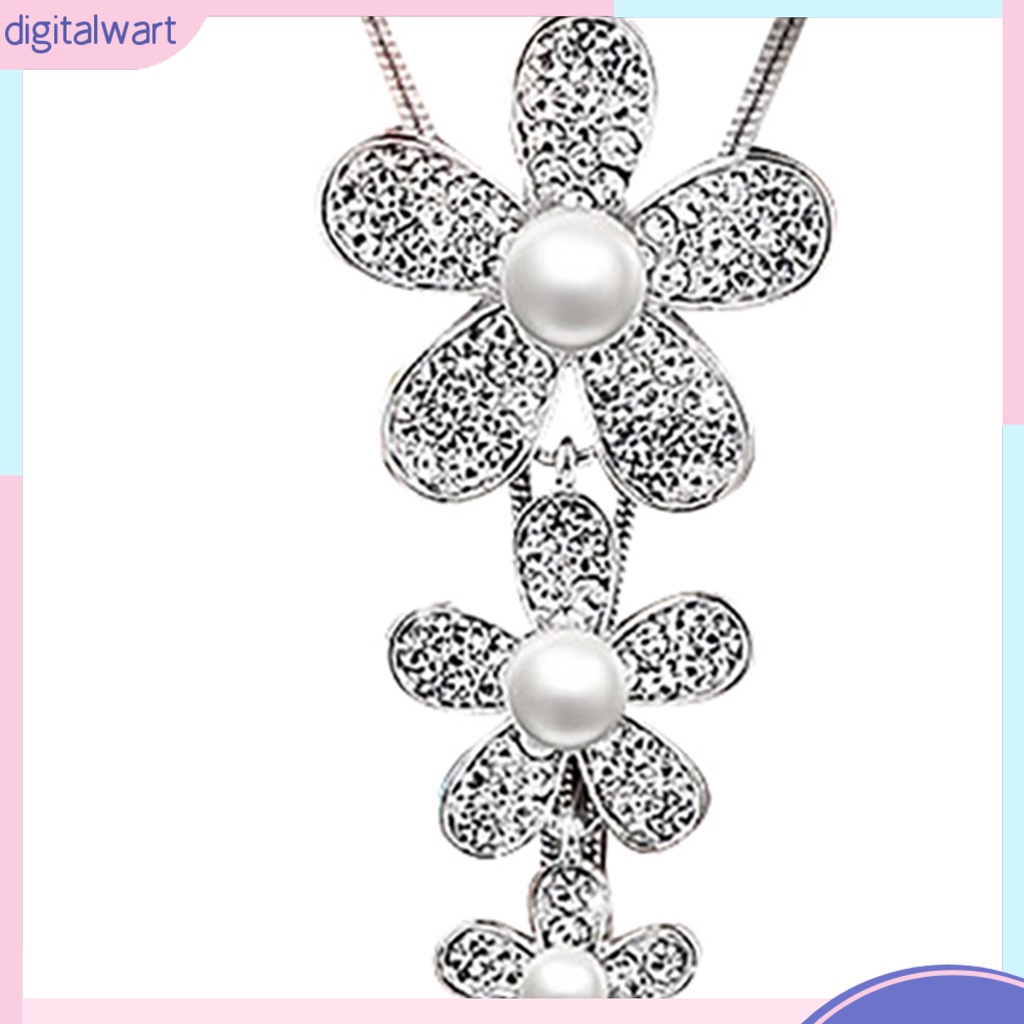 Vòng cổ Mặt Hình Bông Hoa Đính Ngọc Trai Nhân Tạo Thời Trang