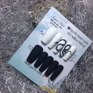 Nail thiết kế - Tone đen nhám 3 mẫu