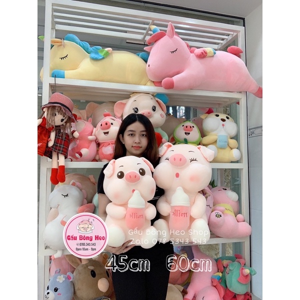 Gấu Bông Heo Ôm bình Sữa Hàng Nhập Cao Cấp siêu dễ thương 🐷🐷