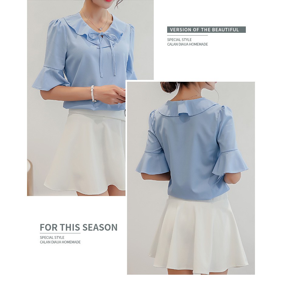 Áo sơ mi công sở nữ trẻ trung, năng động. Chất liệu mát không bị nhăn