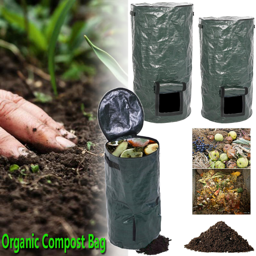 Túi Đựng Phân Bón Hữu Cơ Bằng PE Có Nắp Có Thể Thu Gọn Thân Thiện Với Môi Trường Cho Nhà Bếp/Sân Vườn