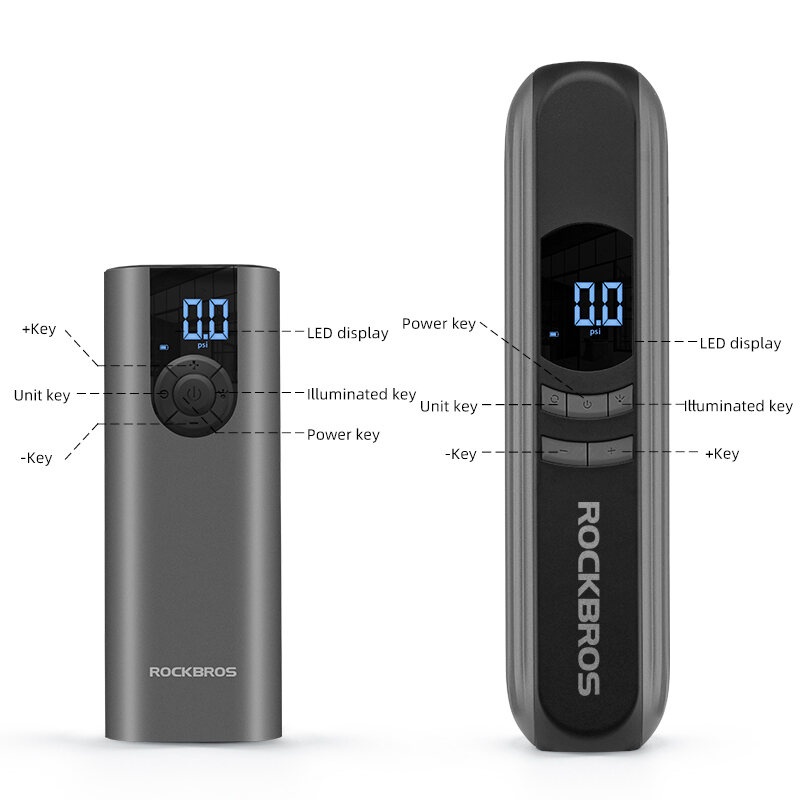 [Fulfilled by Shopee]Rockbros Bơm Hơi Điện Tử Thông Minh Công Suất Cao Sạc Type-C