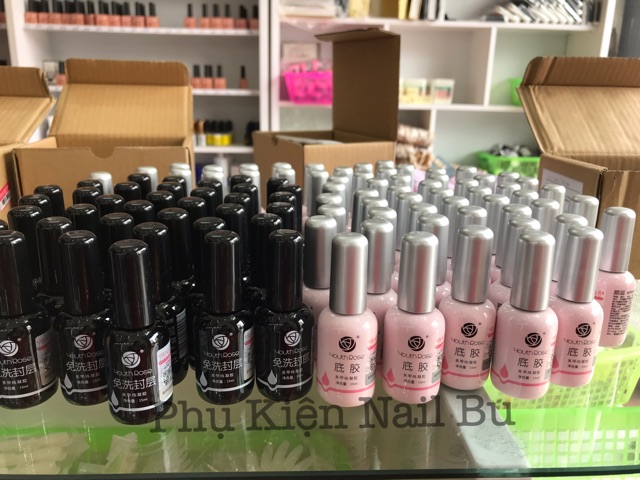 Bóng, báe, cứng móng, top lỳ hoa hồng đen cực bóng, chắc, bền