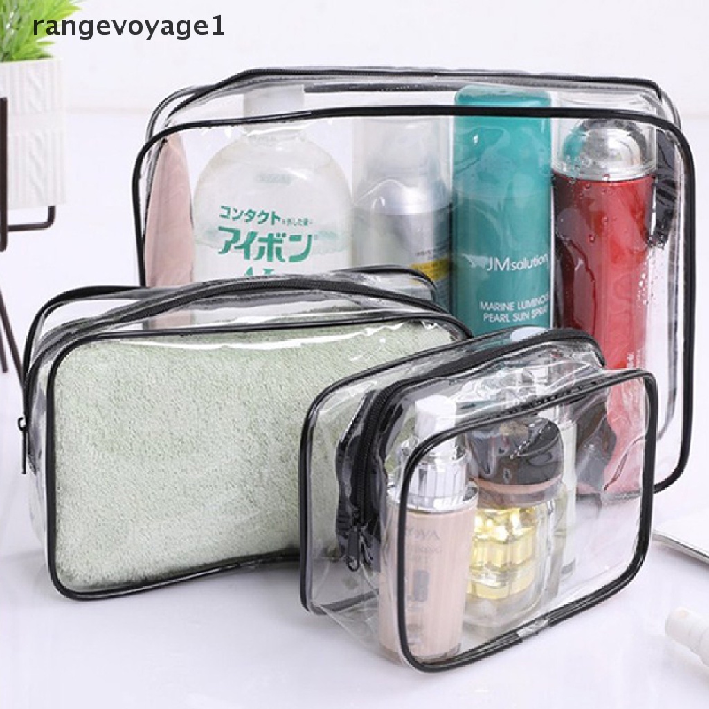 Túi Nhựa PVC Trong Suốt Đựng Đồ Trang Điểm Có Khóa Kéo Ốp