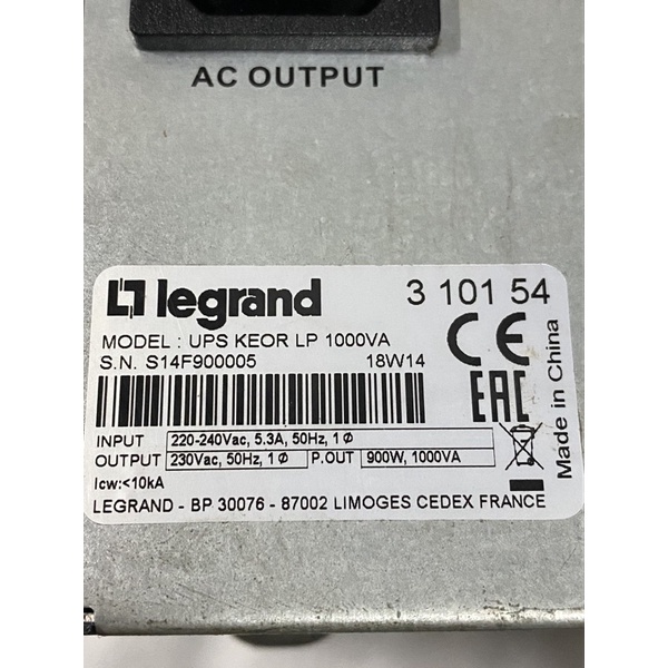 Bộ Lưu Điện UPS Legrand 1000VA/900W