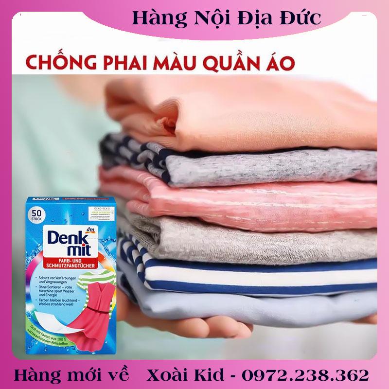 [auth] Giấy hút màu và chống phai màu quần áo DENKMIT 24 tờ- Nội địa Đức Đủ Bill [Hot]