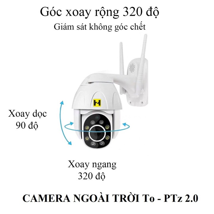 CAMERA WIFI NGOÀI TRỜI YOOSEE PTZ XOAY 360 ĐỘ | 30003