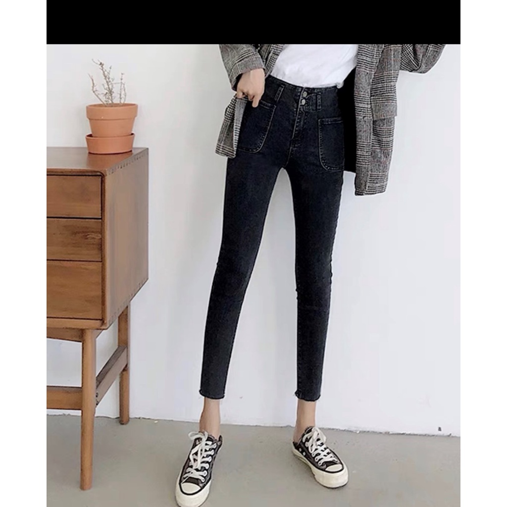 [60kg-90kg] Quần jeans 9 tấc BigSize thiết kế lưng liền 2 túi to , co dãn mạnh 4297