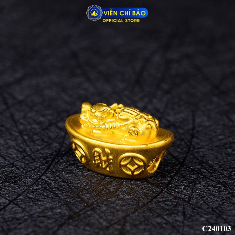 Charm vàng Kim ngân Tỳ Hưu thiên lộc chất liệu vàng 24K thời trang phụ kiện trang sức Viễn Chí Bảo C240103