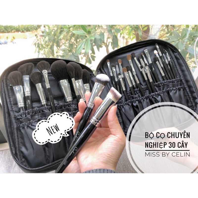 Bộ cọ trang điểm Celin 30 cây lông thú chính hãng kèm bao da Celin CAO CẤP