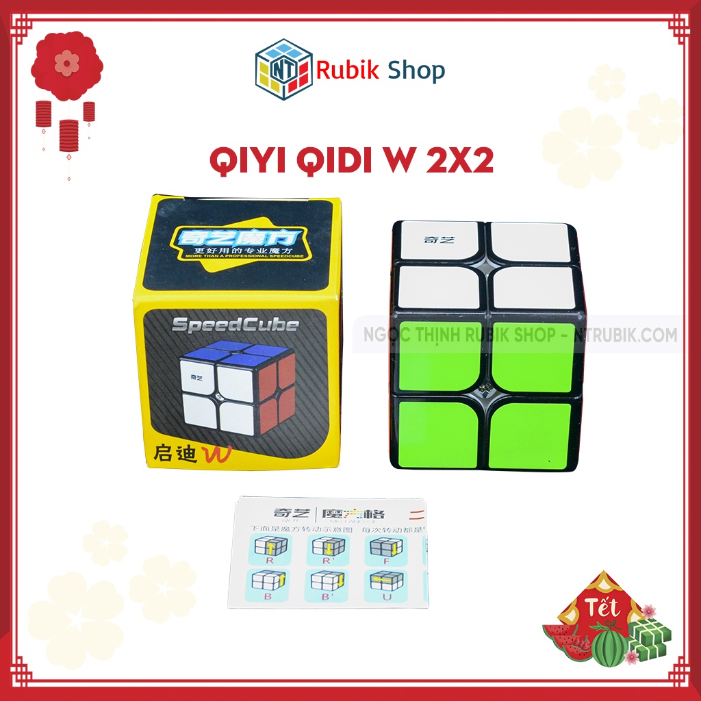 [Rubik 2x2x2] Rubik giá rẻ QiYi QiDi W 2x2 Viền đen (Black)