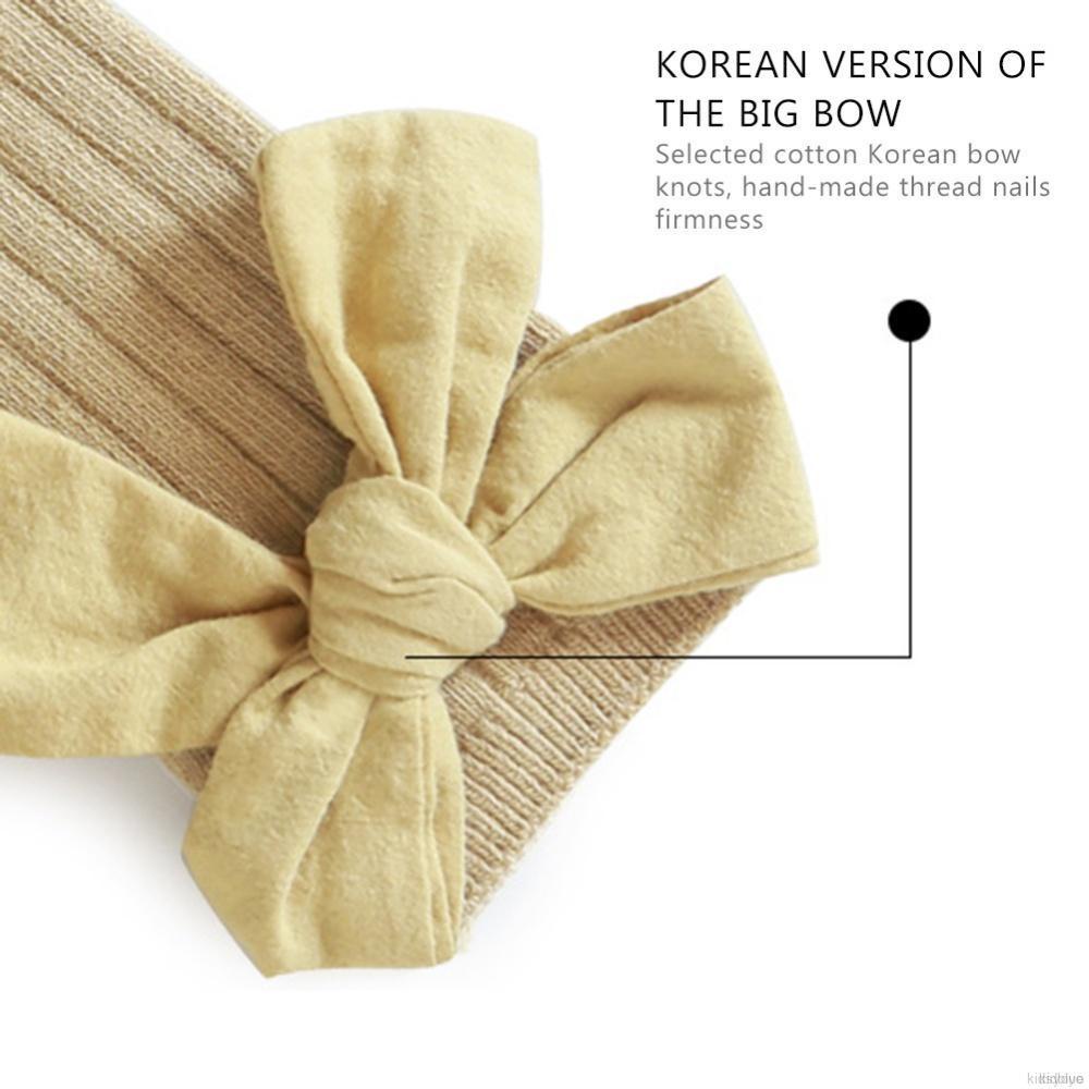Cặp vớ cotton đính nơ lớn phong cách mùa hè Hàn Quốc mới 32cm cho trẻ em