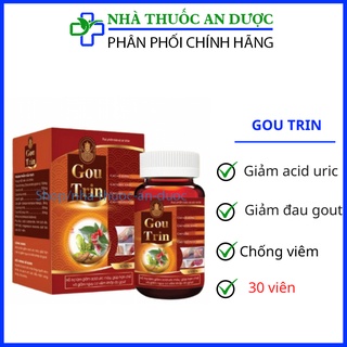 Viên thảo dược Gou Trin giảm acid uric giảm sưng đau nhức khớp do gut chai 30 viên