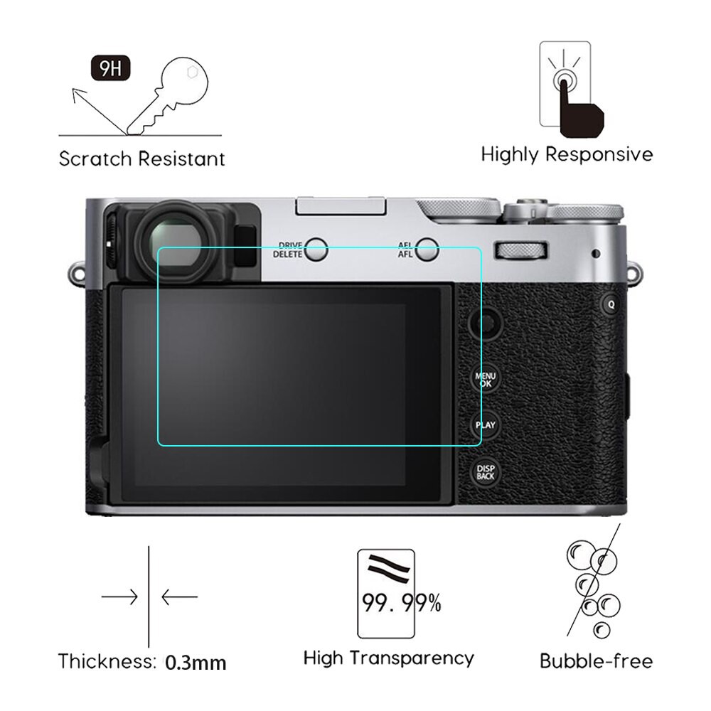 Miếng Dán Cường Lực Bảo Vệ màn hình camera máy ảnh Fujifilm X T4 Fuji X100V