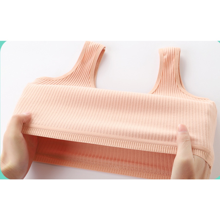 Áo Bra Cotton 35-45kg 6-18 Y Cho Bé Gái Tập Thể Thao
