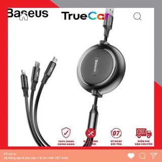 [Hàng Chính Hãng] Dây Cáp Điện Thoại Baseus Đầu Cắm USB Micro USB Type C 3 Trong 1 Điều Chỉnh Được -  Bảo hành 12T