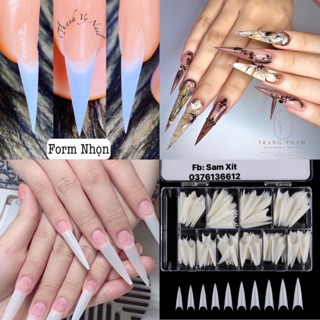 Móng nối form nhọn dài-ngắn chuẩn form móng dẻo.