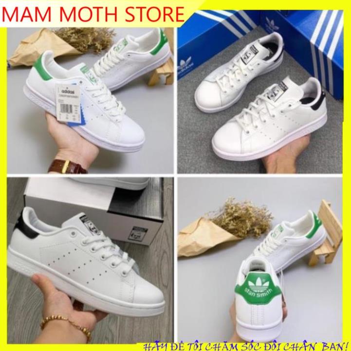 Giày Stanmith gót đen và gót xanh bản trung 11 MAM MOTH