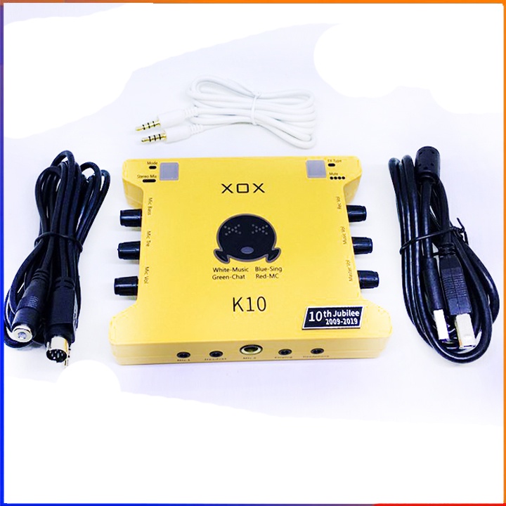 Sound Card thu âm livestream XOX K10 10th Jubilee phiên bản tiếng Anh - kết nối bluetooth