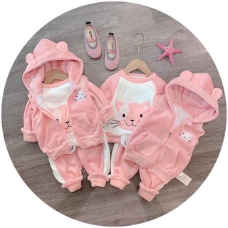 SET 3 CHI TIẾT MÈO BÉ GÁI, HÀNG QCCC- Quần áo trẻ em