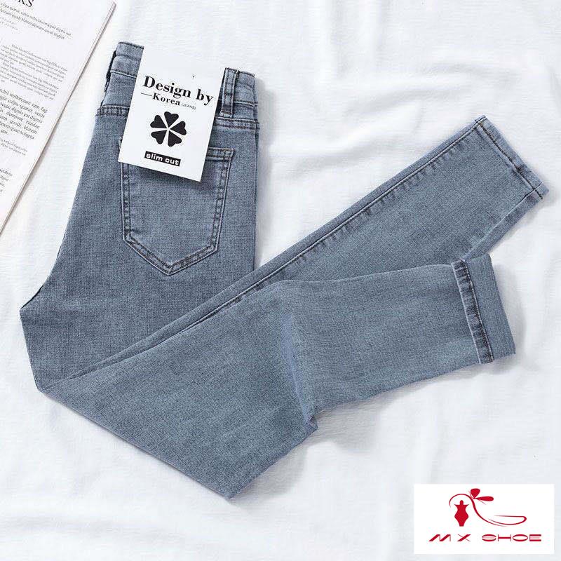 M & X  Quần Jean Dài Tới Mắt Cá Chân Dáng Ôm Phong Cách Mùa Thu Mới Dễ Phối Đồ Cho Nữ