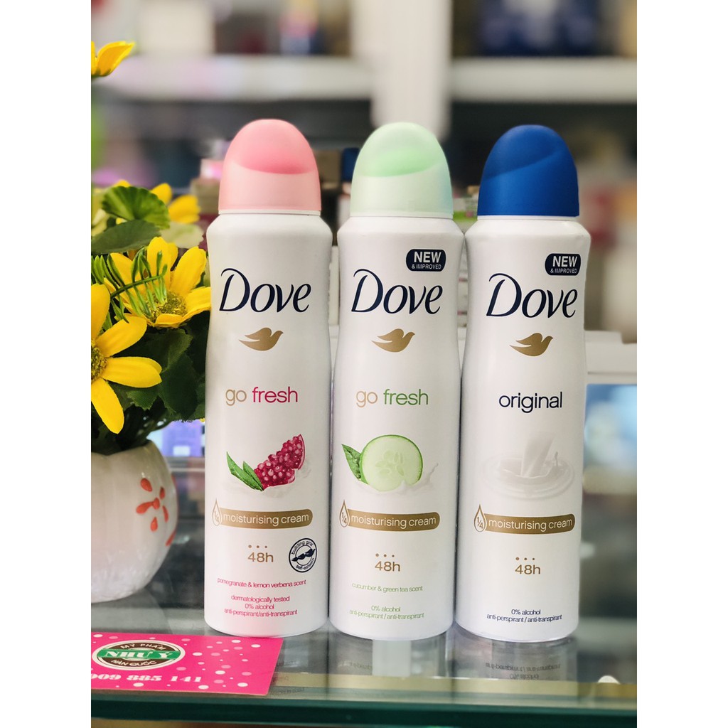 [Cực thơm] Xịt Khử Mùi Dove 150ml Nhập Từ Mỹ