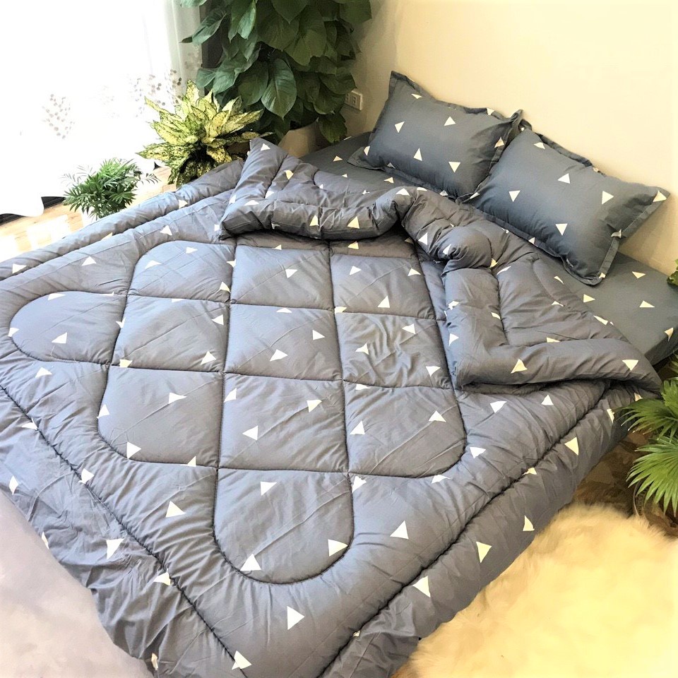 Chăn Phao Poly Cotton Có Ruột Bông Dày Dặn ,Siêu Ấm, Nhiều Mẫu Lựa Chọn