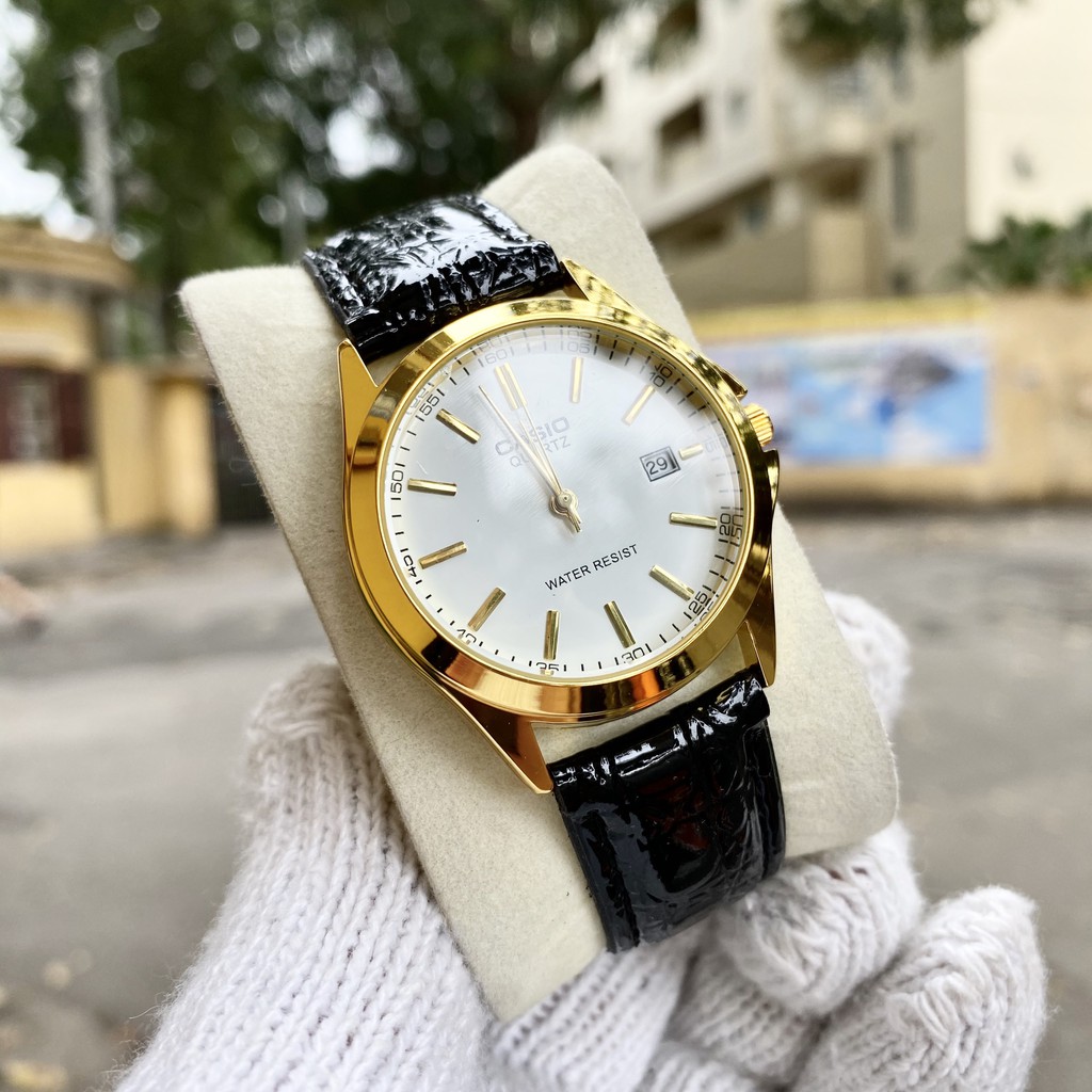 Đồng Hồ NAM CASIO C045 DÂY DA Mặt TRẮNG Chống Xước, Chống Nước  - TẶNG 1 Dây da thay thế + 2 pin AG4+1 Ví Da Cao Cấp | BigBuy360 - bigbuy360.vn