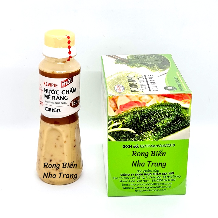Rong nho tách nước Sea Việt hộp 220g 11 gói - Tặng 1 chai nước chấm mè rang Kewpie 180ml