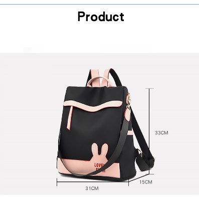 Ba Lô Vải Tổng Hợp Hai Ngăn Chống Trộm Phong Cách Thời Trang Mới Đơn Giản Cho Nữ