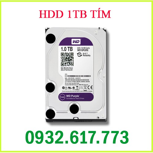 Ổ CỨNG HDD WESTERN 1TB PURPLE (TÍM)