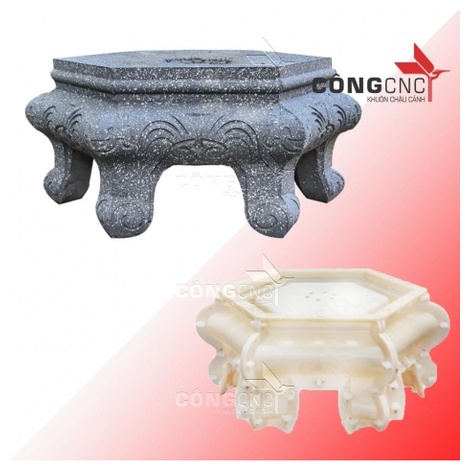 Khuôn Đổ Chậu Nhựa ABS Việt Nam Siêu Bền  Chân Đôn Kỷ Lục Giác 60 - 65.