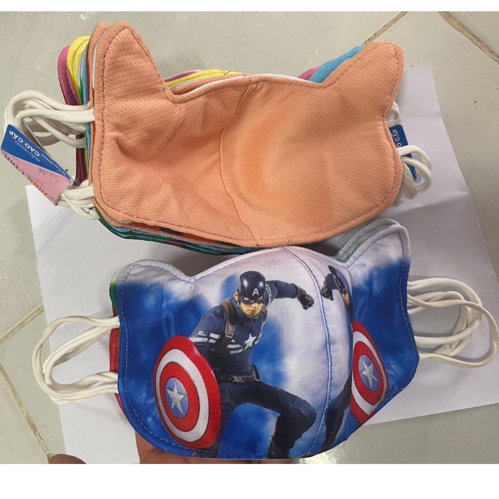 Khẩu Trang Vải 3 Lớp Mịn Cho Bé Trai Và Bé Gái từ 1-8 tuổi