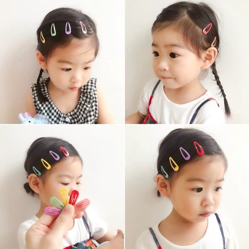 Set 20 kẹp tóc bb màu sắc ngọt ngào phong cách Hàn Quốc