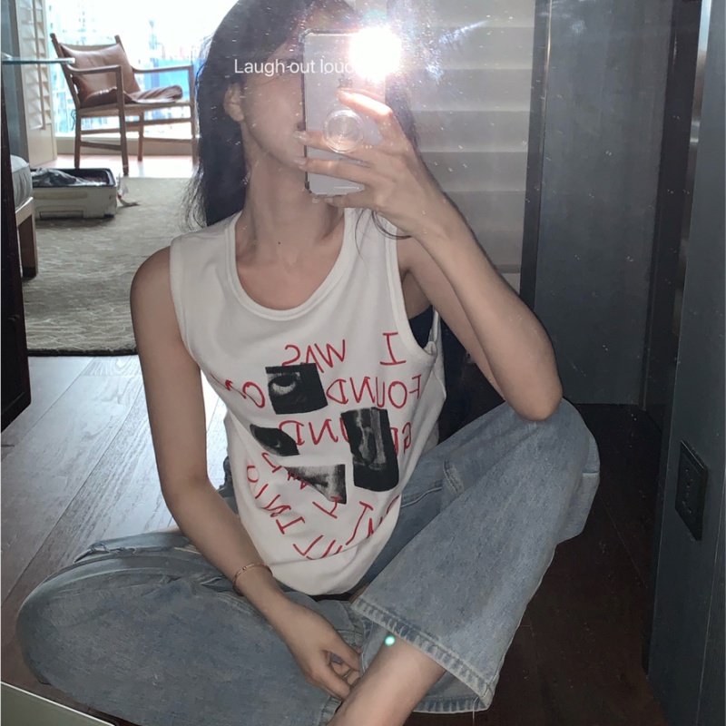 Áo Thun Không Tay Cổ Tròn Thời Trang Dành Cho Nữ