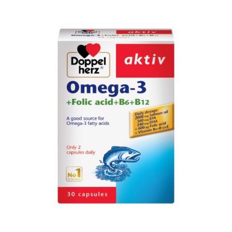 THỰC PHẨM BẢO VỆ SỨC KHỎE OMEGA-3 + FOLIC AXIT + B6 + B12