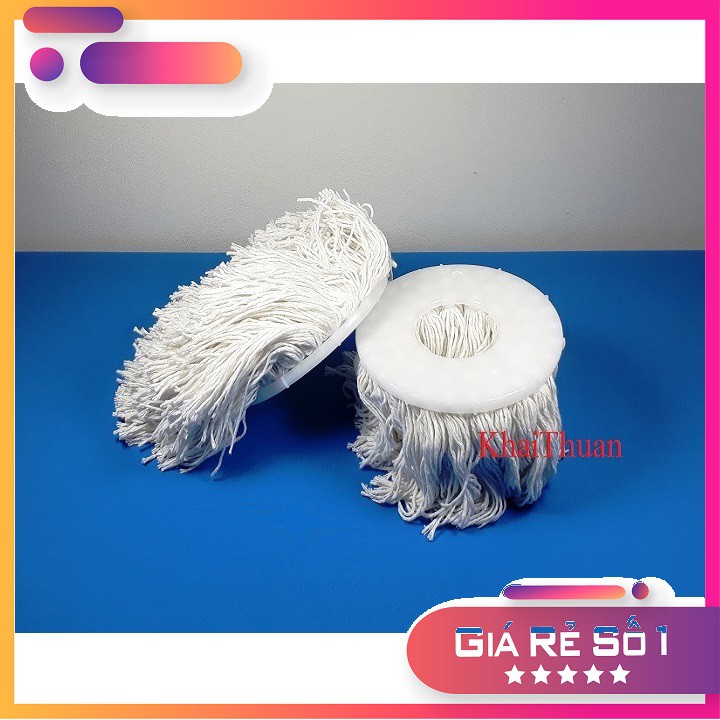 Bông Lau Nhà 360 Độ 100% Cotton Loại Tốt (Bộ 2 Bông)