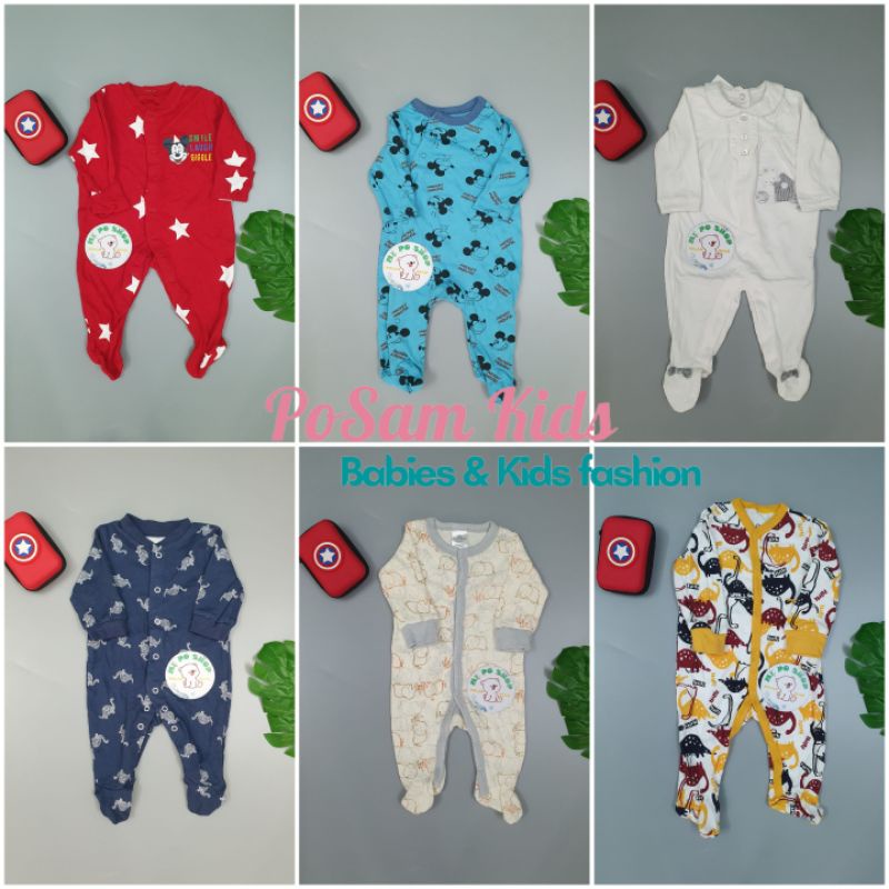 (CHỌN MẪU) Body Sleepsuit, Bodysuit Dài Tay Liền/ Không Liền Tất Vớ Cho Bé Trai Bé Gái 0-24months-PoSam Kids