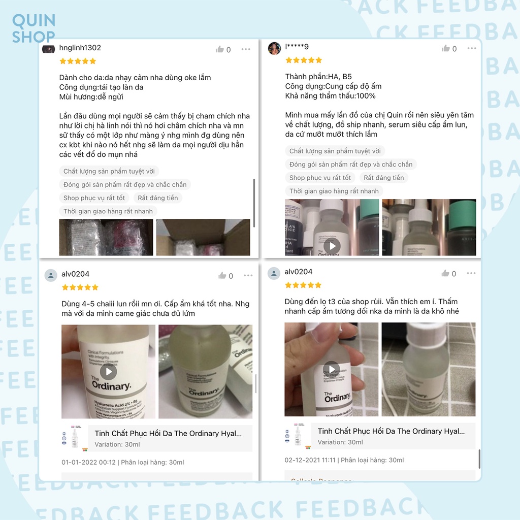 Tinh Chất Cấp Ẩm, Làm Dịu Da The Ordinary Hyaluronic Acid 2% + B5 Serum