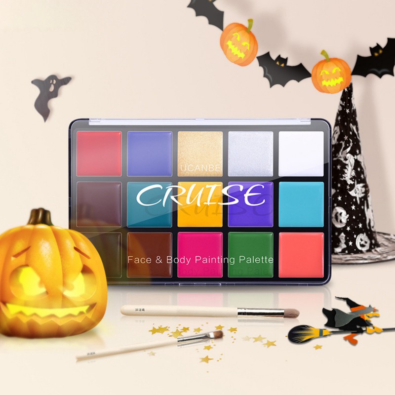 Ucanbe Ucanbe 15-color Face Painting Palette Waterproof No Stimulation Oiliness Facial Paint Cream