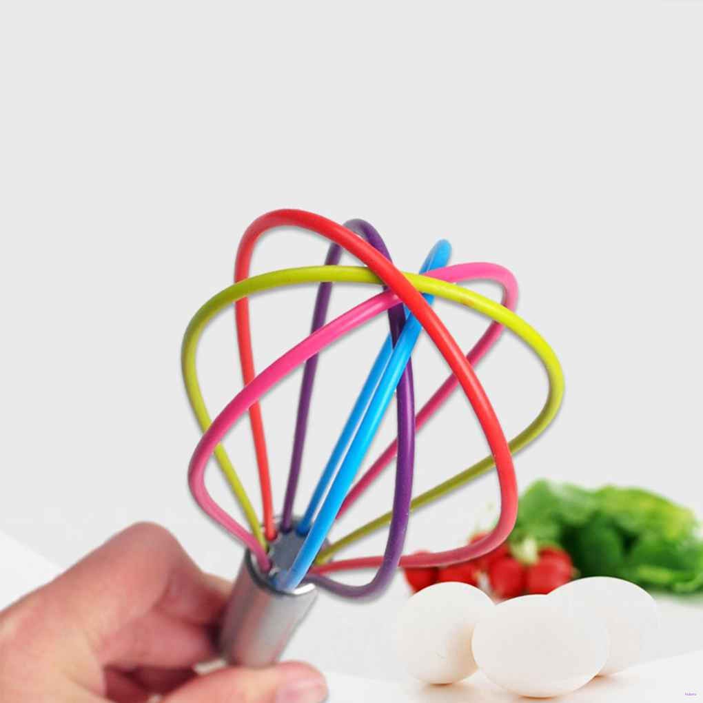 Dụng Cụ Đánh Trứng Tay Cầm Thép Không Gỉ Với 5 Dây Silicon