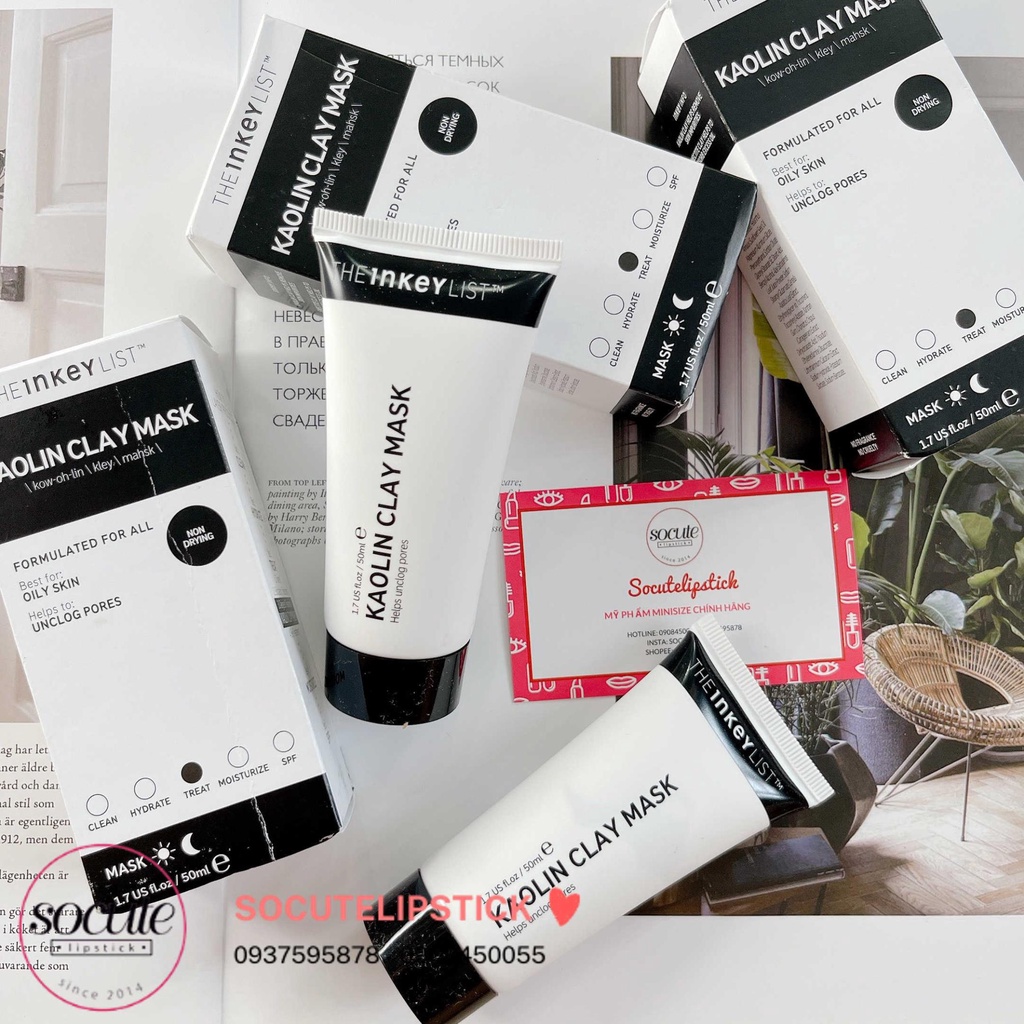 Mặt Nạ Đất Sét The INKEY List  Kaolin Clay Mask 50ml