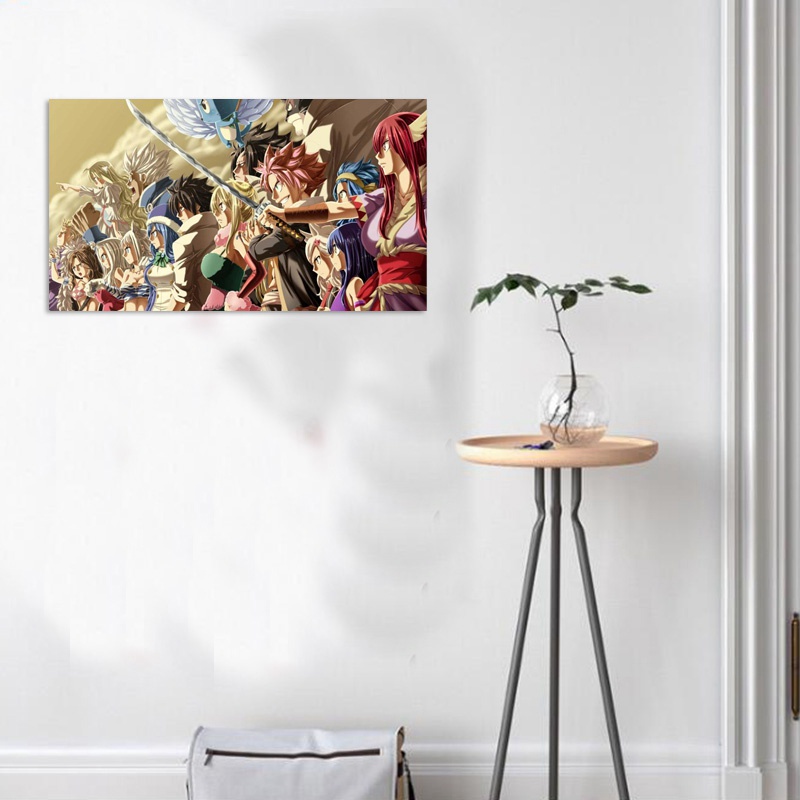 Tranh đính đá toàn bộ tự làm hình Fairy Tail trang trí nhà cửa